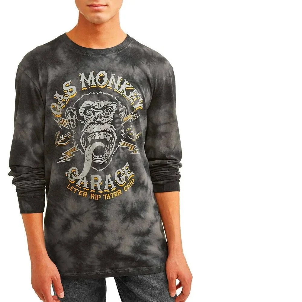 Gas Monkey Garage Let ' er Rip Tater Chip Tie Dye Official T-Shirt M NWT - Picture 1 of 4